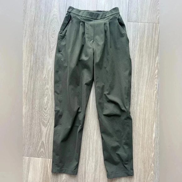 lululemon athletica Pants - Lululemon Essential High-Rise Trouser Size 2 Dark Olive Green